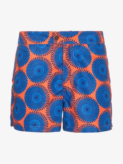 Shop Okun Orange Patrice Circle Print Swim Shorts In Yellow