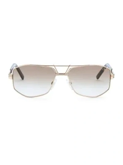 Shop Cazal Men's 61mm Modified Aviator Sunglasses In Gold