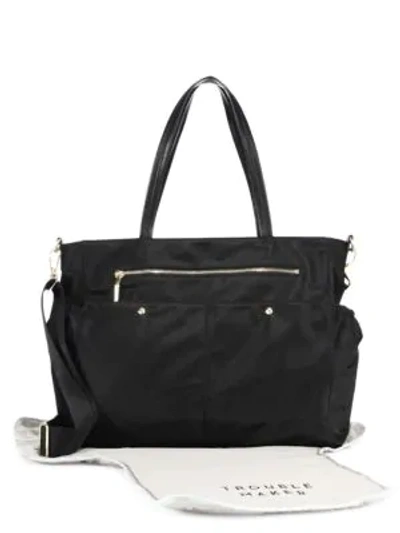 Shop Milly Solid Diaper Bag In Black