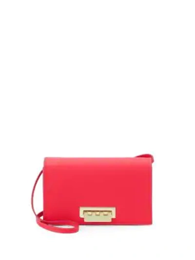 Shop Zac Zac Posen Earthette Leather Crossbody Bag In Red