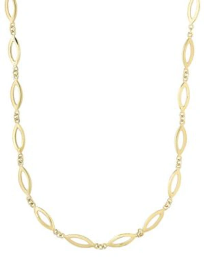 Shop Saks Fifth Avenue 14k Yellow Gold Cut-out Loop Necklace