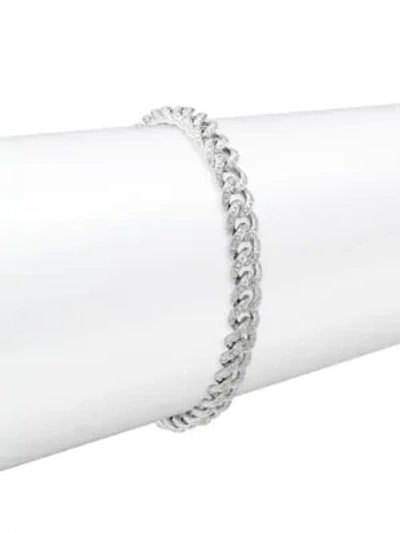 Shop Saks Fifth Avenue Diamond And 14k White Gold Bracelet