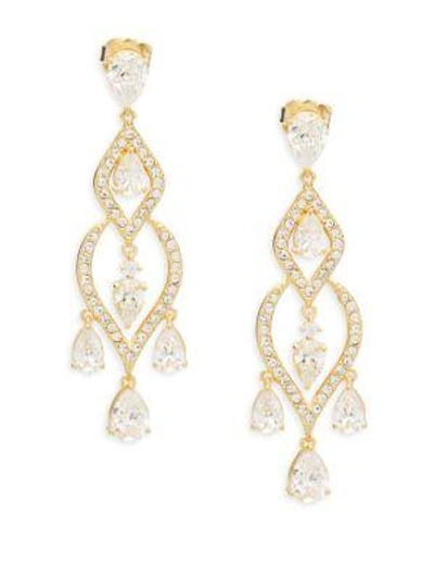 Shop Adriana Orsini Crystal Dangle Earrings In Silver