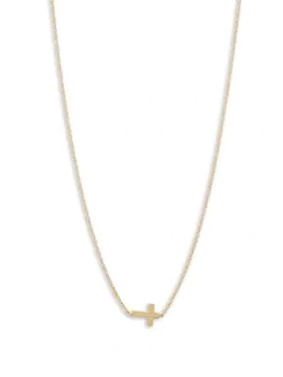 Shop Saks Fifth Avenue Yellow Gold Cross Chain Necklace