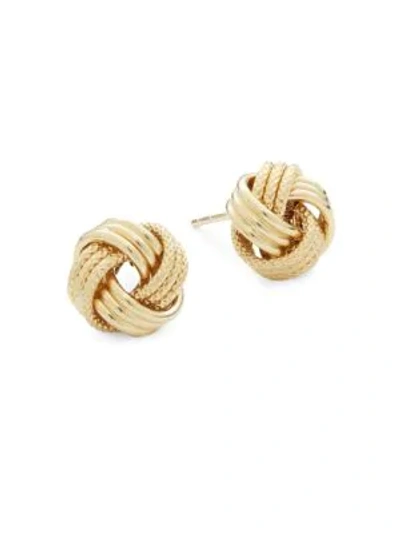 Shop Saks Fifth Avenue 14k Gold Textured Stud Earrings