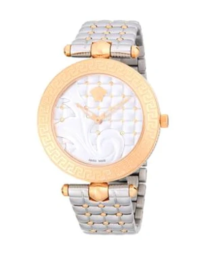 Shop Versace Stainless Steel Bracelet Watch In Silver