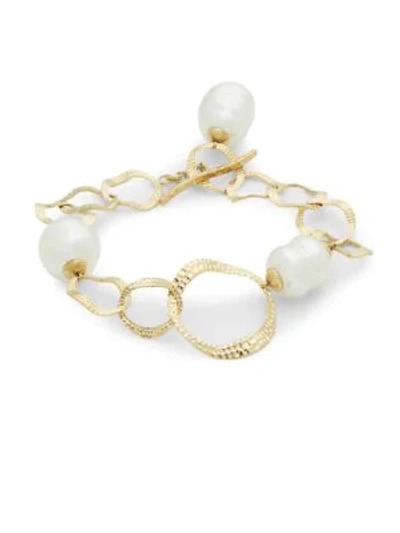 Shop Majorica Faux Pearl Bracelet In White