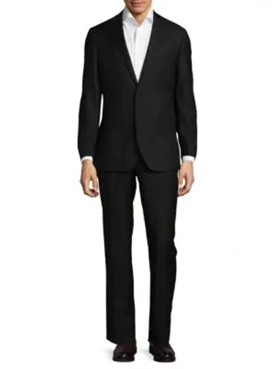 Shop English Laundry Two-button Modern-fit Wool Suit In Black