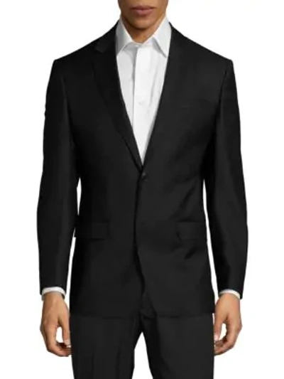 Shop Versace Classic-fit Solid Twill Sport Coat In Black