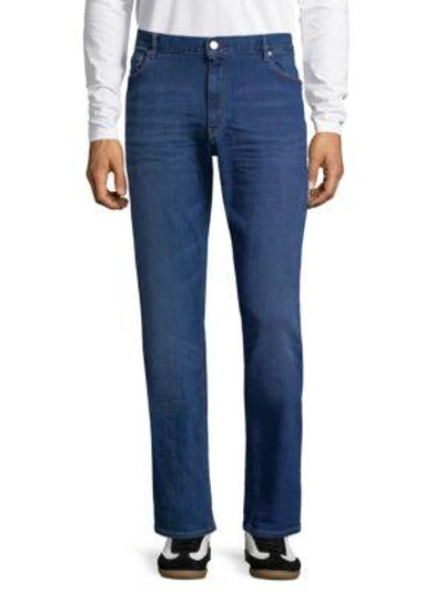 Shop Michael Kors Tailored Straight-leg Jeans In Deep Blue