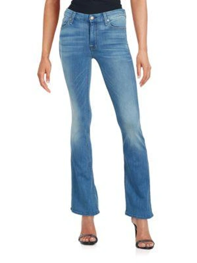 Shop 7 For All Mankind Faded Flared Jeans In Salt Spray