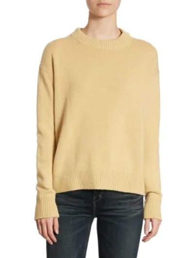 Shop Vince Boxy Crew Sweater In Saw Dust