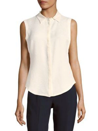 Shop Cosette Textured Collared Top In White