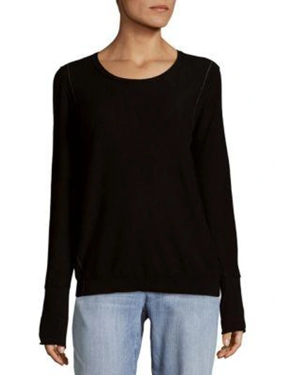 Shop Inhabit Outer Seam Cashmere Sweater In Black