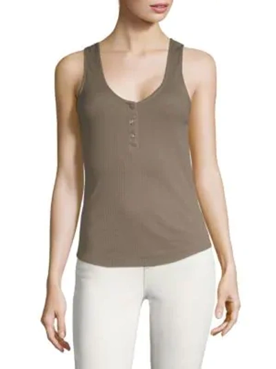 Shop Monrow Classic Tank Top In Ash Green