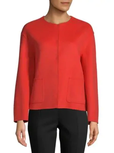 Shop Weekend Max Mara Mirte Snap Jacket In Red