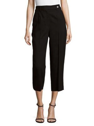 Shop Red Valentino Matte Cropped Pants In Black