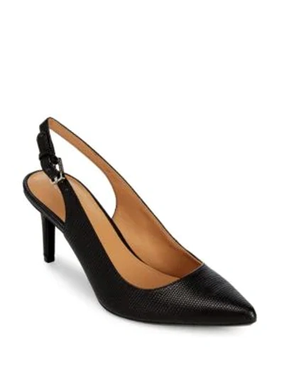 Shop Calvin Klein Giovanna Faux Leather Slingback Pumps In Black
