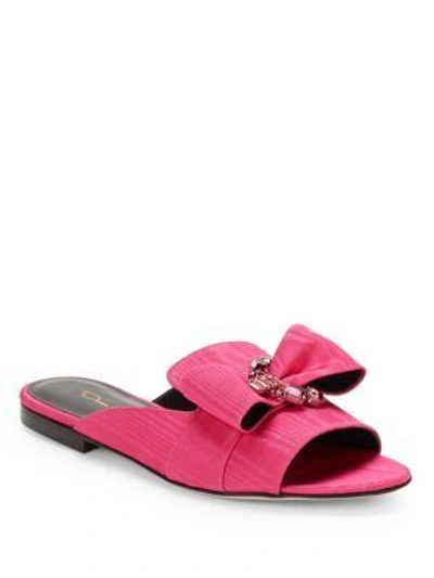 Shop Oscar De La Renta Nev Open Toe Sandals In Fuchsia