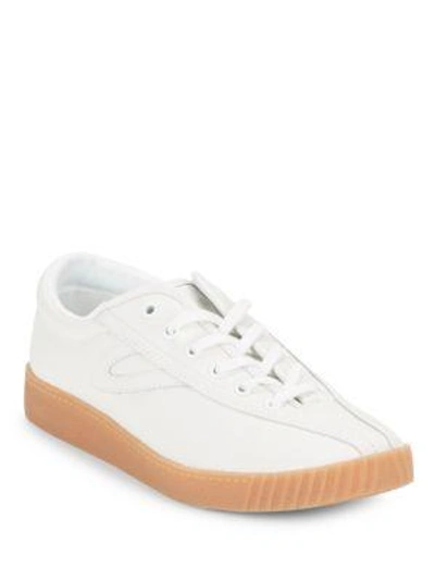 Shop Tretorn Ny Lite Leather Sneakers In White