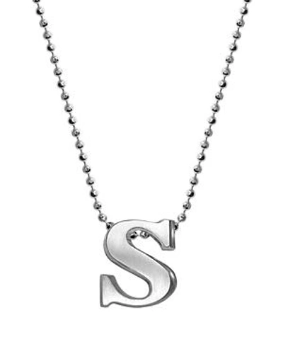 Shop Alex Woo Sterling Silver Little Letter A Necklace, 16 In Silver/s