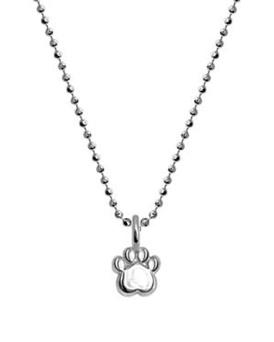 Shop Alex Woo Sterling Silver Mini Paw Chain Necklace, 16