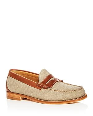 canvas penny loafers