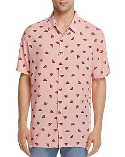 Shop Barney Cools Watermelon Regular Fit Button-down Shirt In Pink Watermelon