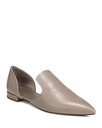 Shop Vince Women's Damris Calf Leather D'orsay Flats In Dark River Clay