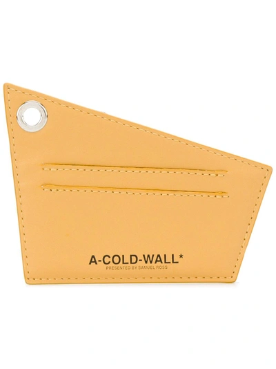 Shop A-cold-wall* Asymmetric Cardholder - Yellow