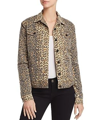 Shop Atm Anthony Thomas Melillo Leopard-print Denim Jacket