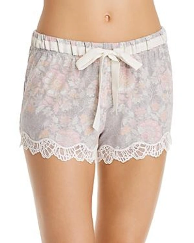 Shop Josie Bardot Sun-kissed Pajama Shorts In Gray/pink