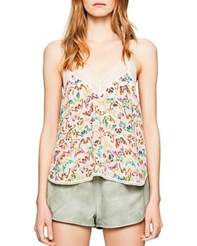 Shop Zadig & Voltaire Christy Butterfly Camisole Top In Ecru