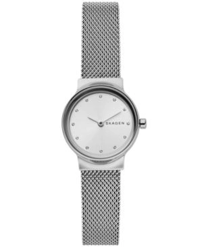 Shop Skagen Women's Freja Stainless Steel Mesh Bracelet Watch 26mm In Silver