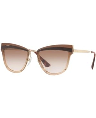 Shop Prada Sunglasses, Pr 12us In Brown Gradient/gold