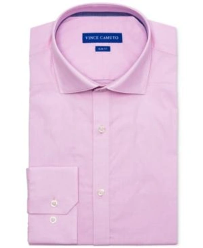 Shop Vince Camuto Men's Slim-fit Comfort Stretch Coral Diamond Line Dobby Dress Shirt
