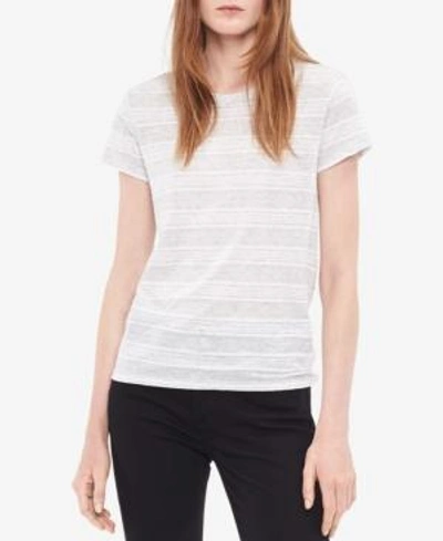 Shop Calvin Klein Jeans Est.1978 Striped T-shirt In Cloudy Grey Heather