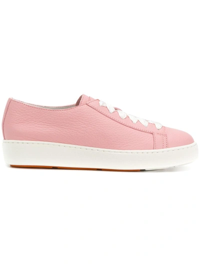 Shop Santoni Low Top Sneakers - Pink In Pink & Purple