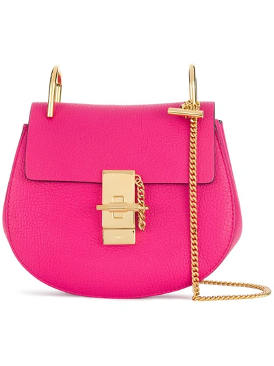 Shop Chloé Mini Drew Bijou Shoulder Bag - Pink
