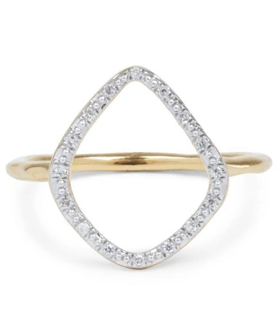 Shop Monica Vinader Gold Vermeil Diamond Riva Hoop Ring