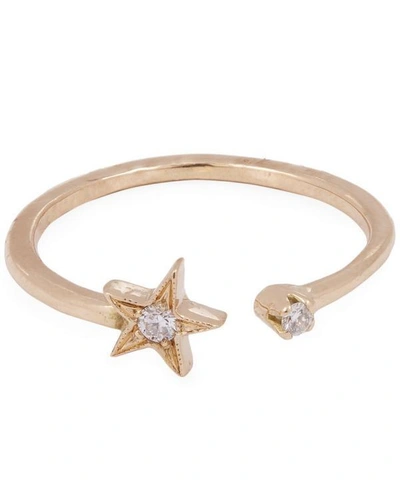 Shop Andrea Fohrman Gold White Diamond Star Ring
