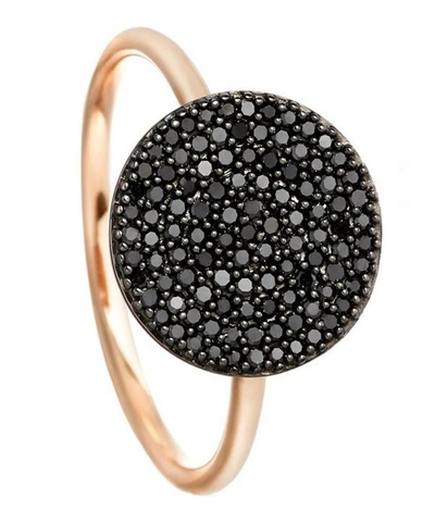 Shop Astley Clarke Rose Gold Icon Black Diamond Ring
