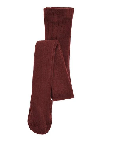 Shop La Coqueta Ribbed Tights 2-6 Years In Red