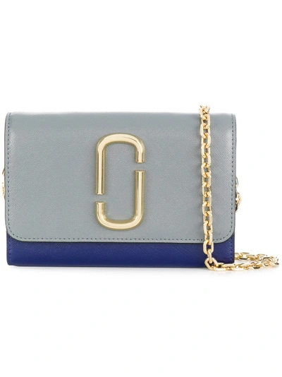 Shop Marc Jacobs Snapshot Chain Wallet In Blue
