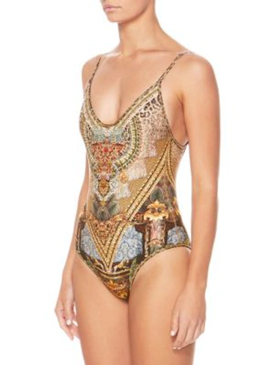 Shop Camilla The Long Way Home Reversible Printed One-piece Swimsuit In The Gypsy Lounge