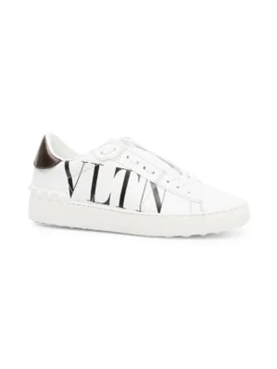 Shop Valentino Vltn Open Sneakers In White