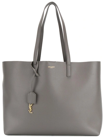 Shop Saint Laurent Shopping Tote Bag In Grey