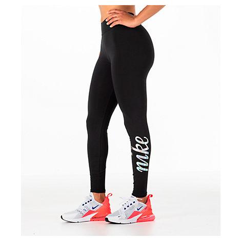plus size nike sportswear metallic leggings