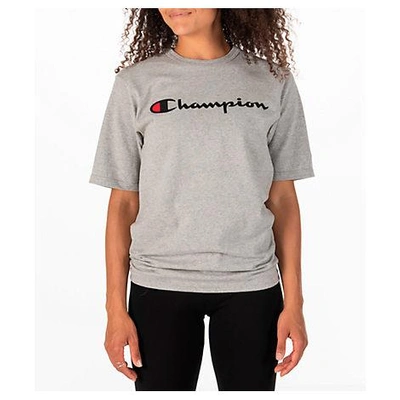 Shop Champion Women's Heritage Hbr T-shirt In Oxford Grey