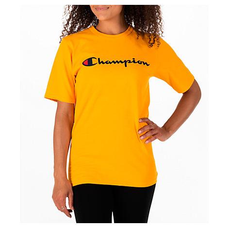 champion t shirt womens orange